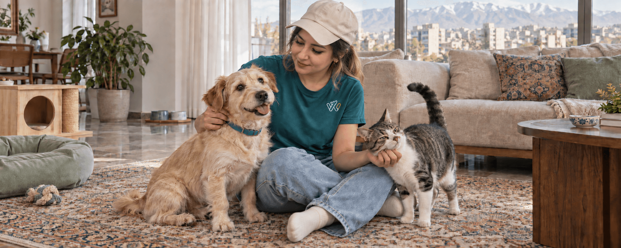 پتیار وگی در کنار سگ و گربه